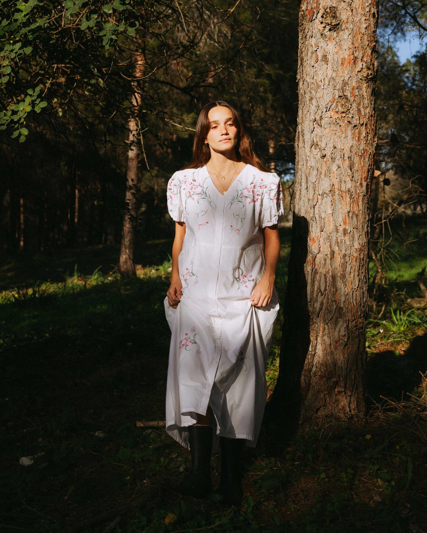 Tulip embroidery dress
