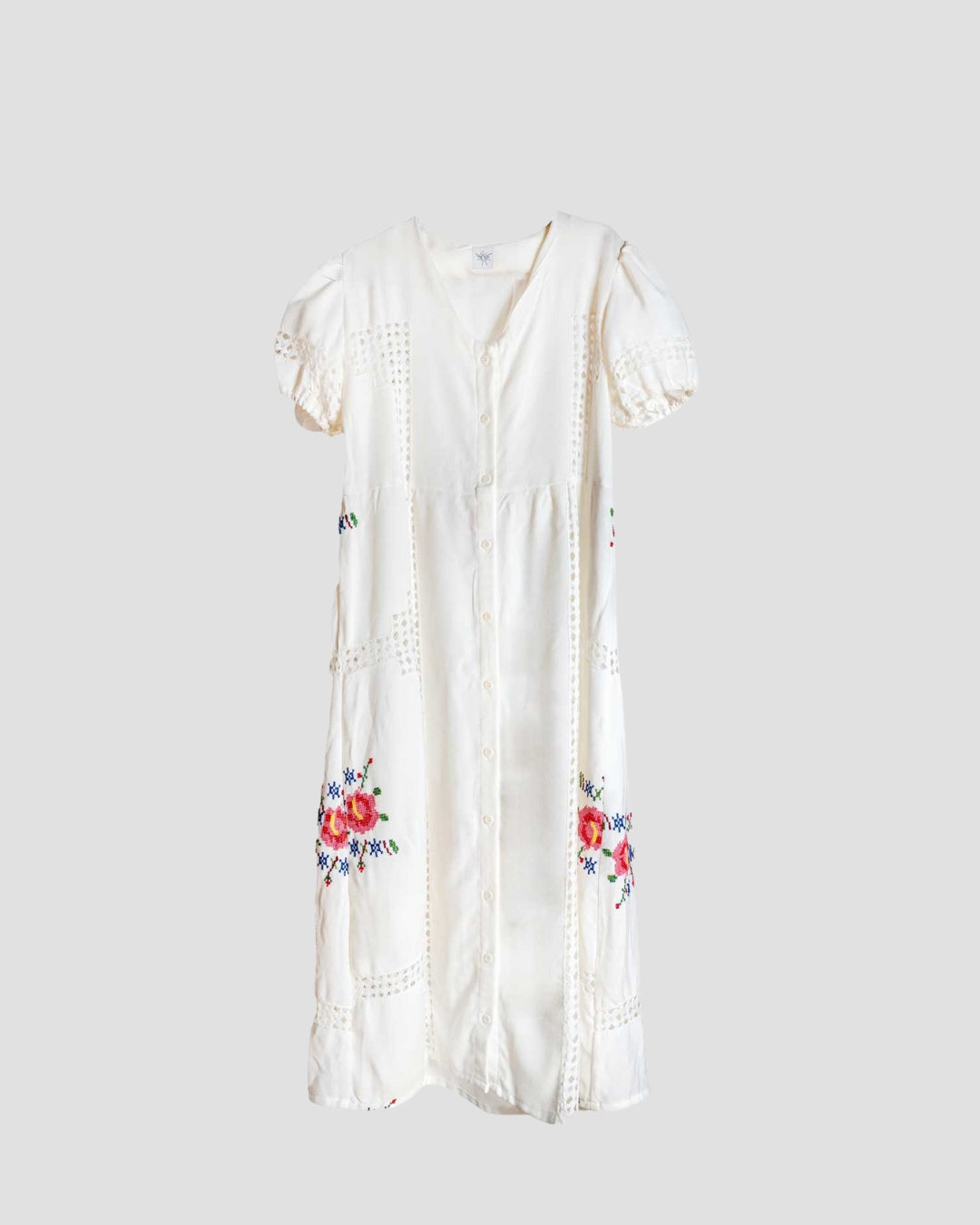 Ajour embroidery dress