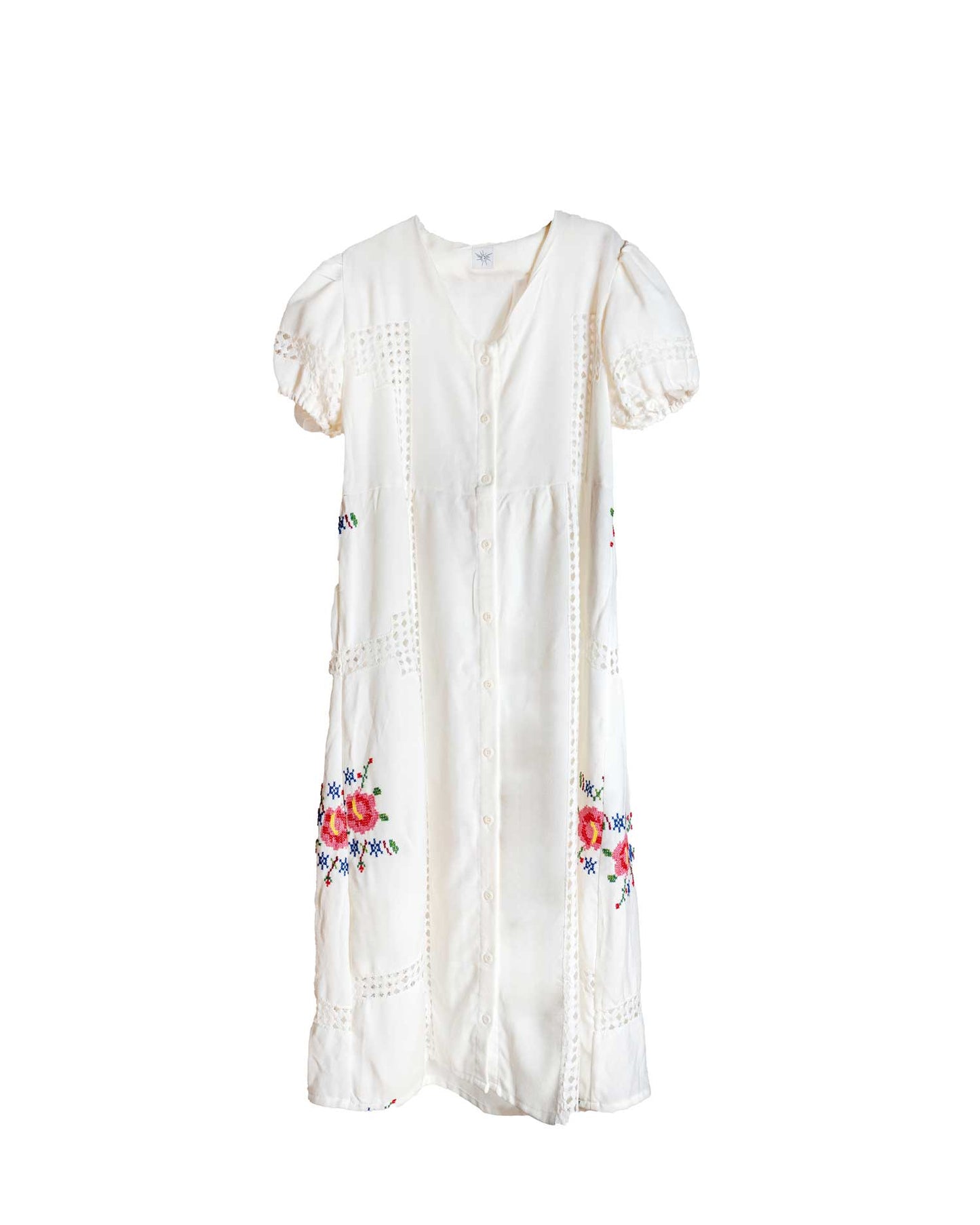 Ajour embroidery dress