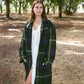 Plaid trench coat