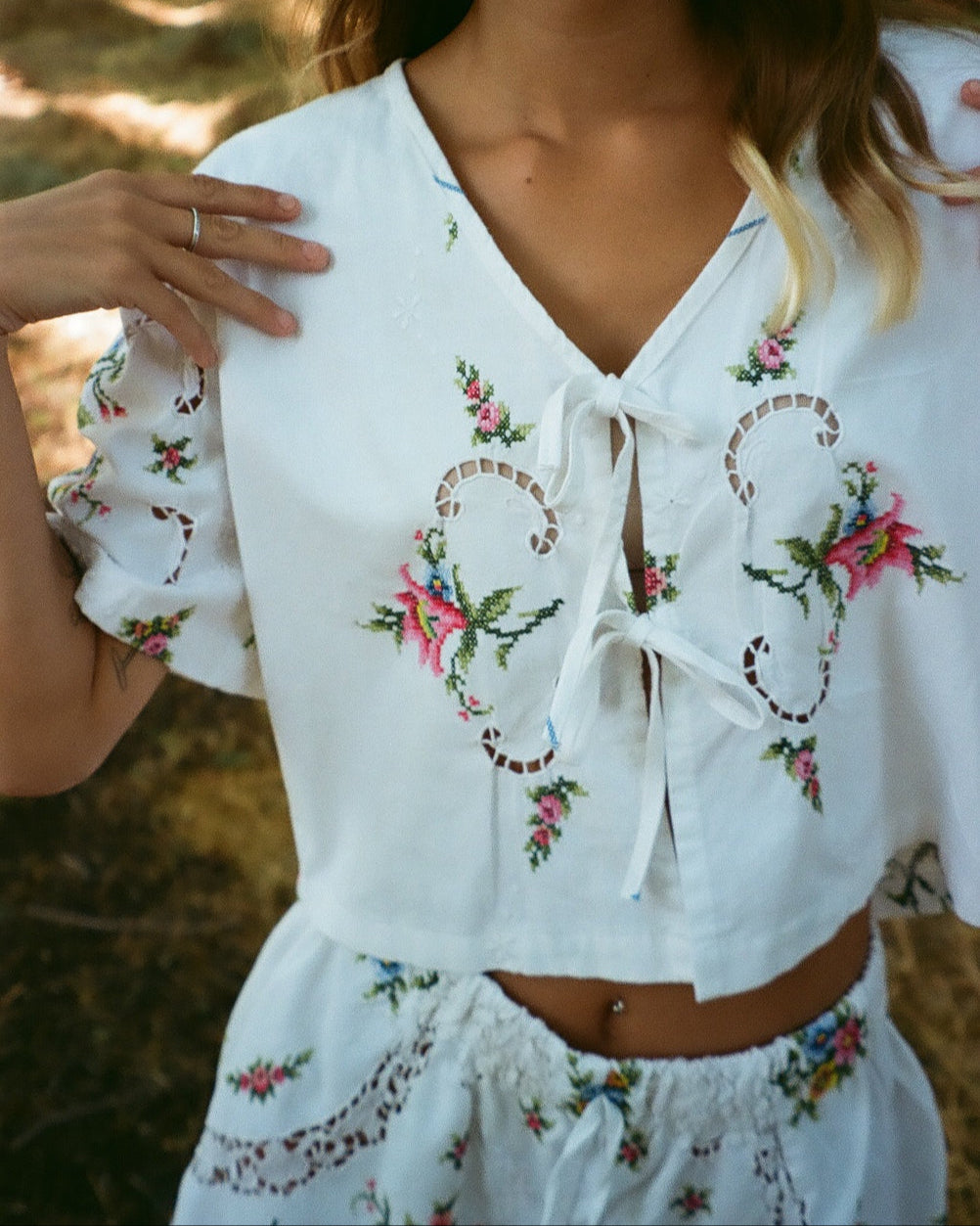 Cross stitch top