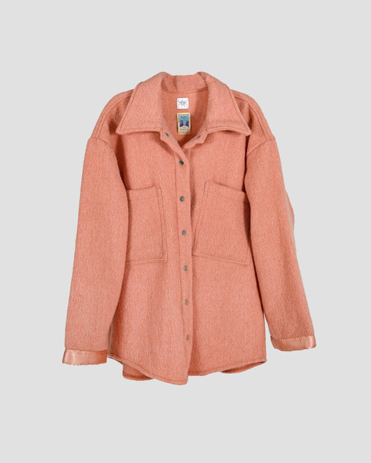 Wool Lumberjack Coat, Coral