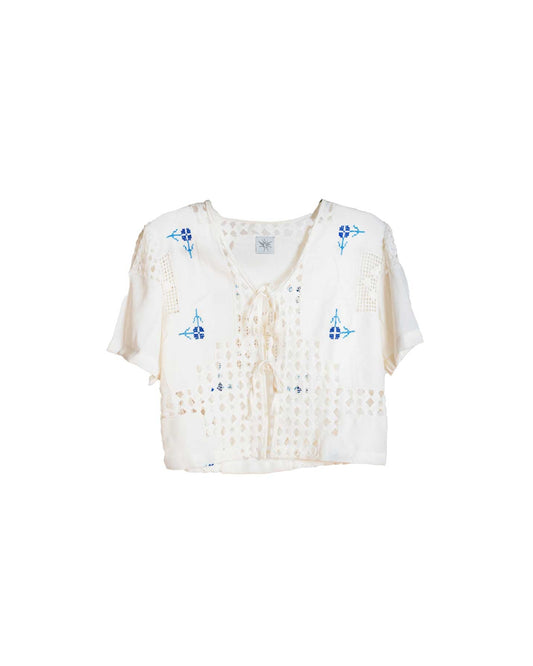 Ajour embroidery top