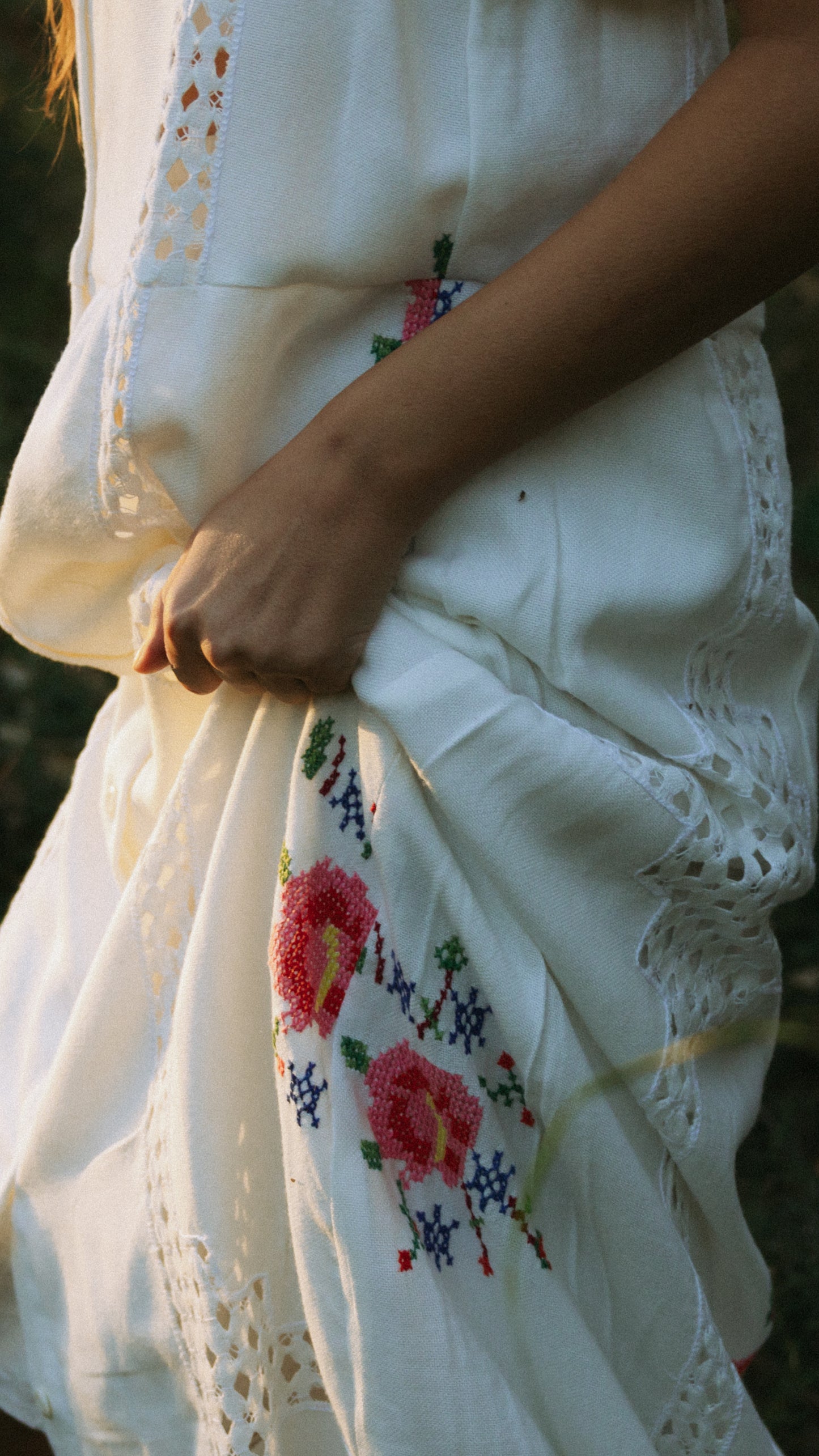 Ajour embroidery dress