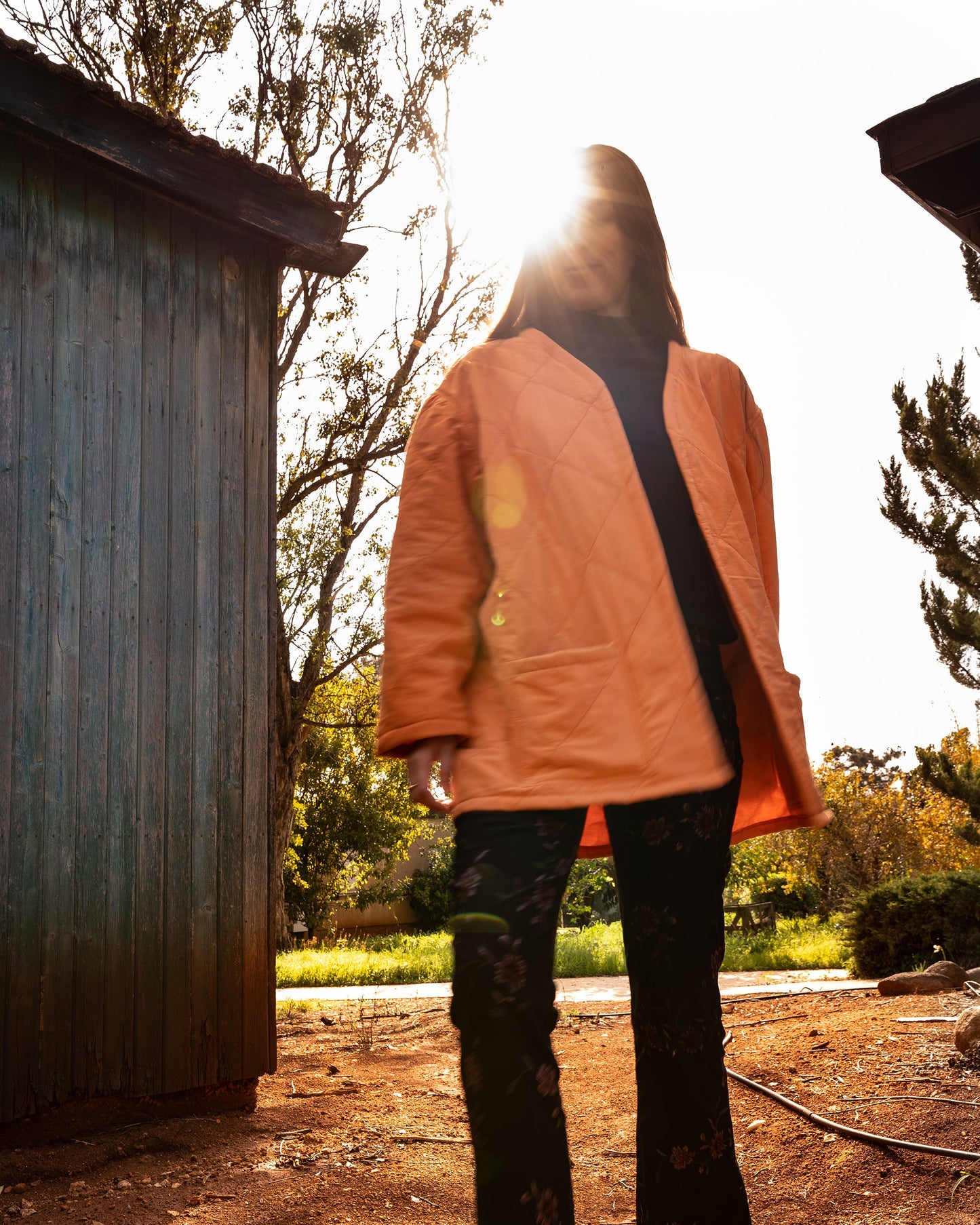 Quilted Jacket, Orange