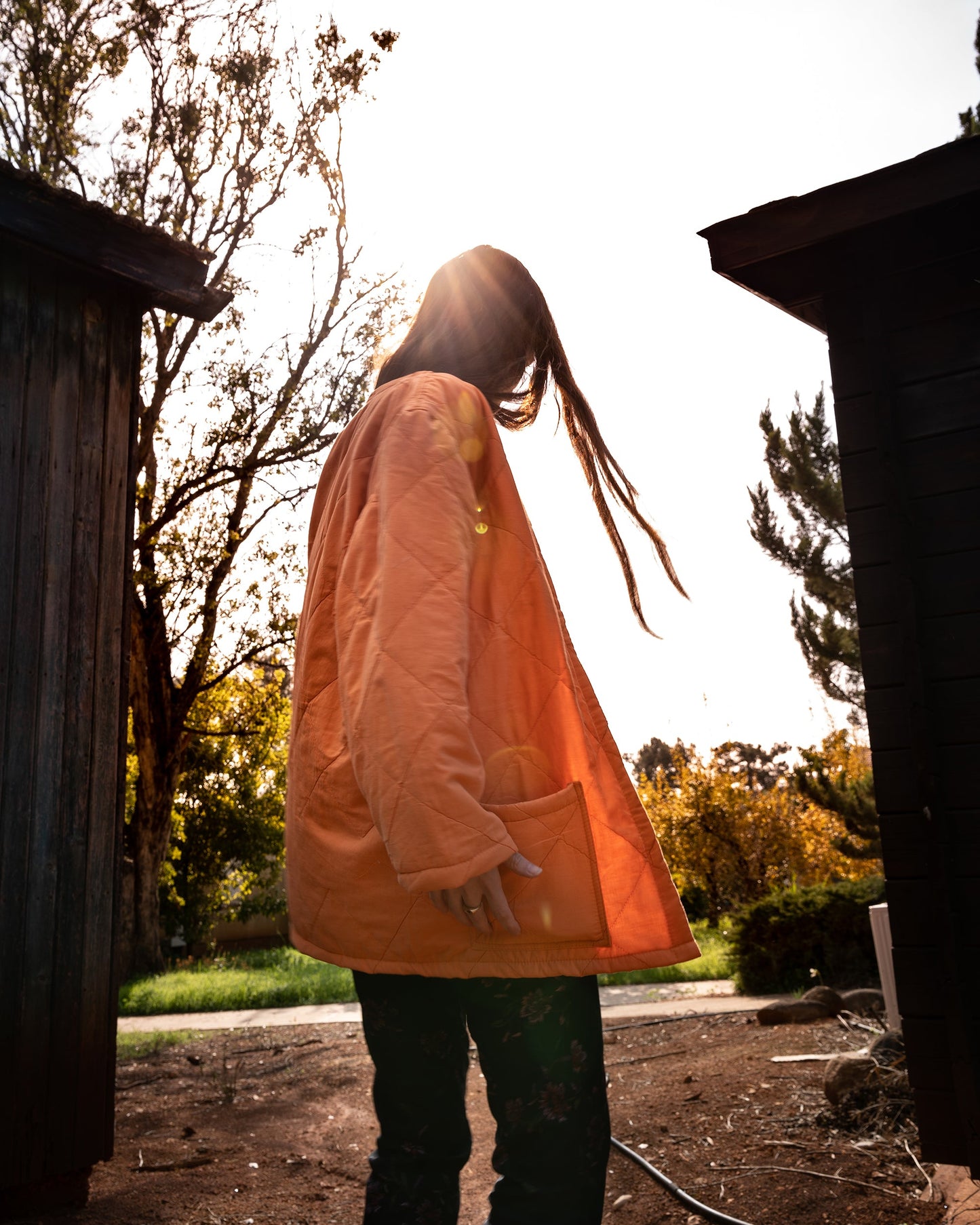 Quilted Jacket, Orange