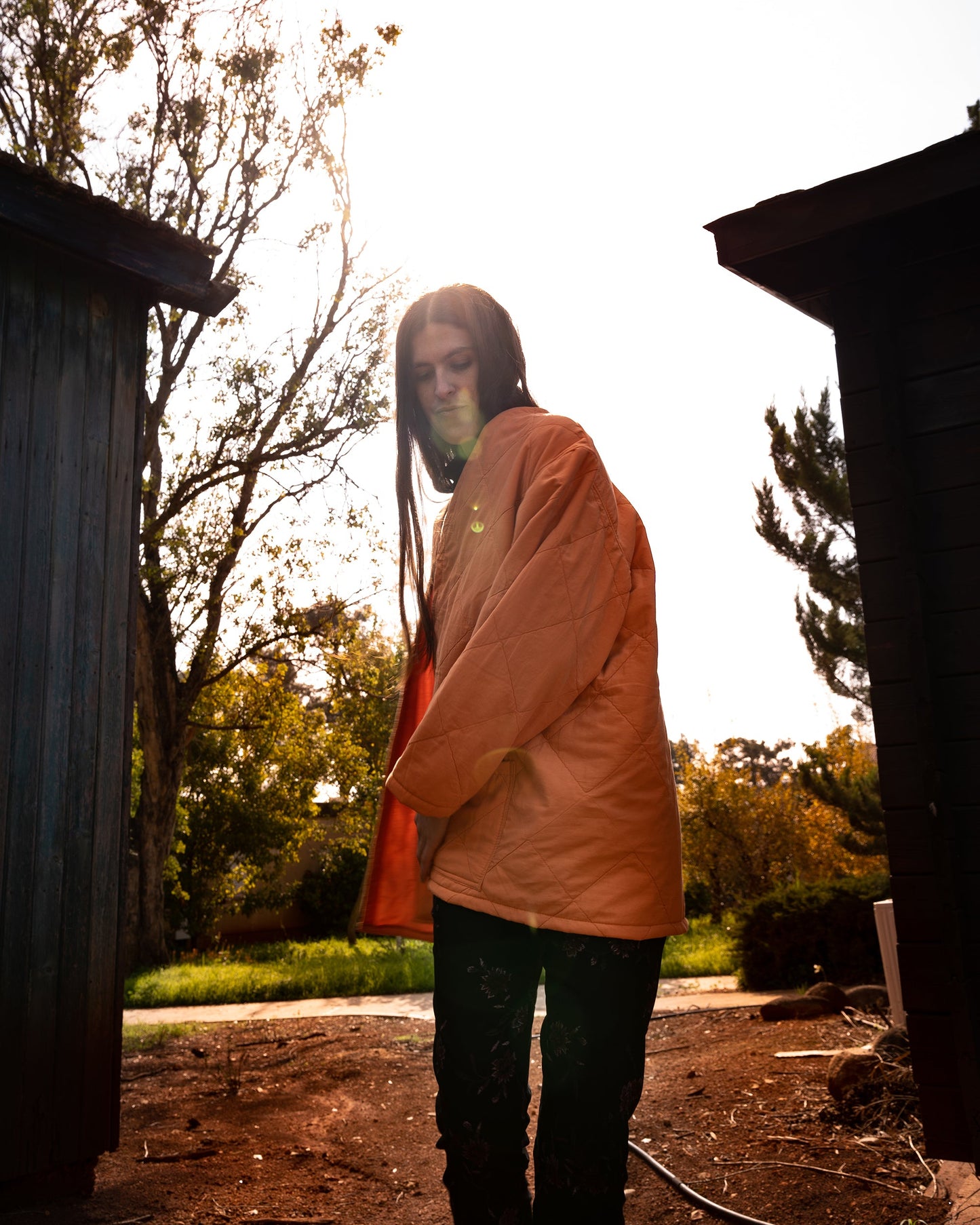 Quilted Jacket, Orange