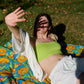 Cotton Hand Knit Top, Yellow