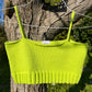 Cotton Hand Knit Top, Yellow