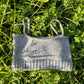 100% Alpaca Wool Hand Knit Top, Gray